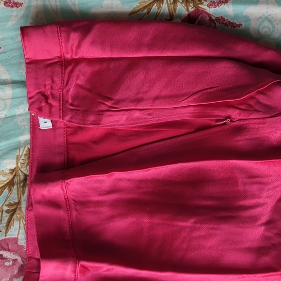 English Factory Satin Pink Midi Skirt - Picture 7 of 7